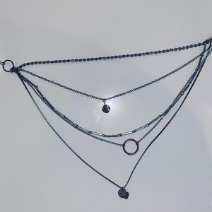 Multi Connected Silver Necklace